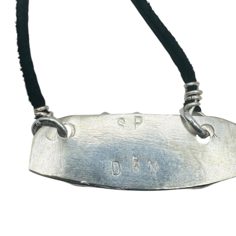 Artisan Boho Broken China & Glass Mixed Media Necklace With Silver Blend Pendant - Picture 5 of 14